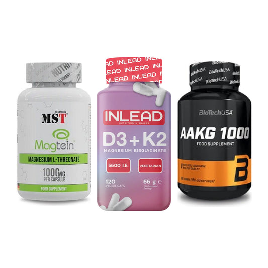 Ausdauer-Set: MST Magnesium + INLEAD Vitamin + BioTech AAKG – alle enthaltenen Artikel
