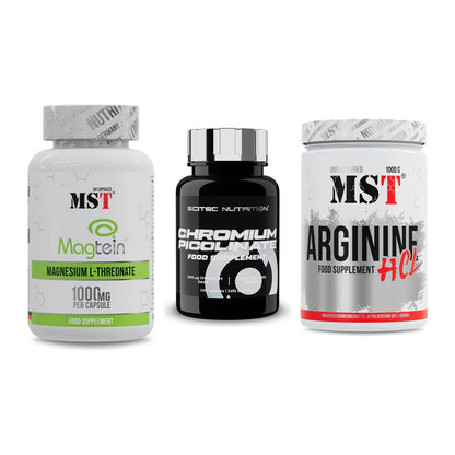 Ausdauer-Set: MST Magnesium + Scitec Chromium + MST Arginine HCL – alle enthaltenen Artikel