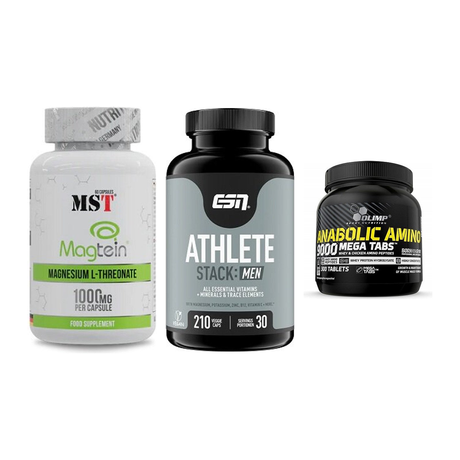 Ausdauer-Set: MST Magnesium + ESN Athlete + Olimp Anabolic – alle enthaltenen Artikel