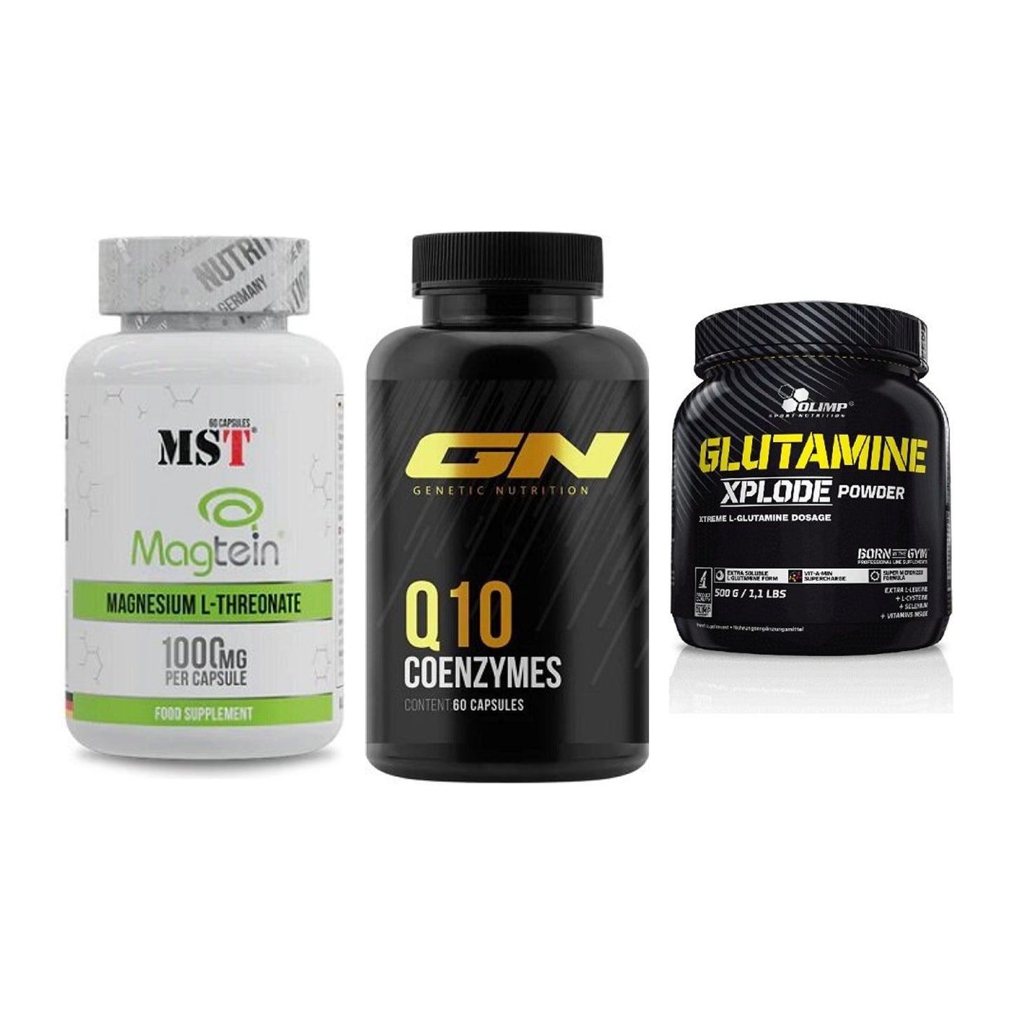 Ausdauer-Set: MST Magnesium + GN Q10 Health + Olimp L-Glutamin – alle enthaltenen Artikel