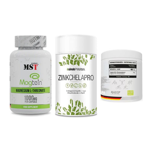Ausdauer-Set: MST Magnesium + Sinob Zink + MST Arginine HCL – alle enthaltenen Artikel