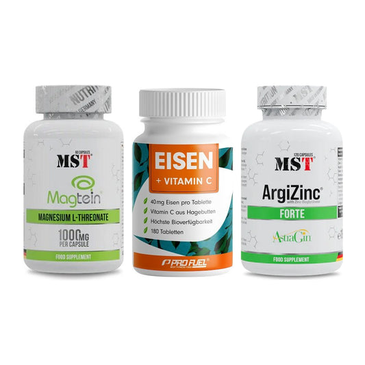 Ausdauer-Set: MST Magnesium + ProFuel EISEN + MST ArgiZinc – alle enthaltenen Artikel
