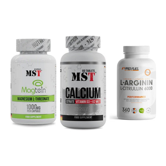 Ausdauer-Set: MST Magnesium + MST Calcium + ProFuel L-Argini – alle enthaltenen Artikel