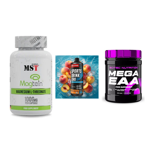 Ausdauer-Set: MST Magnesium + Body Attack + Scitec Mega EAA – alle enthaltenen Artikel