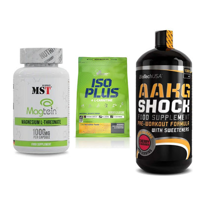 Ausdauer-Set: MST Magnesium + Olimp Iso Plus + BioTech AAKG – alle enthaltenen Artikel