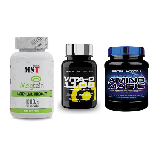 Ausdauer-Set: MST Magnesium + Scitec Vitamin C + Scitec Amino – alle enthaltenen Artikel