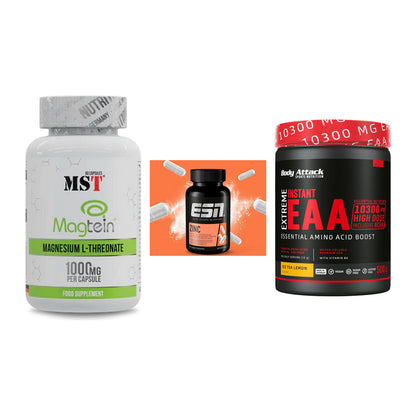 Ausdauer-Set: MST Magnesium + ESN Zinc + Body Attack – alle enthaltenen Artikel