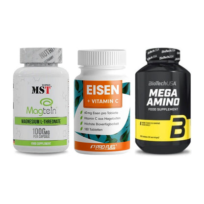 Ausdauer-Set: MST Magnesium + ProFuel EISEN + BioTech Mega – alle enthaltenen Artikel