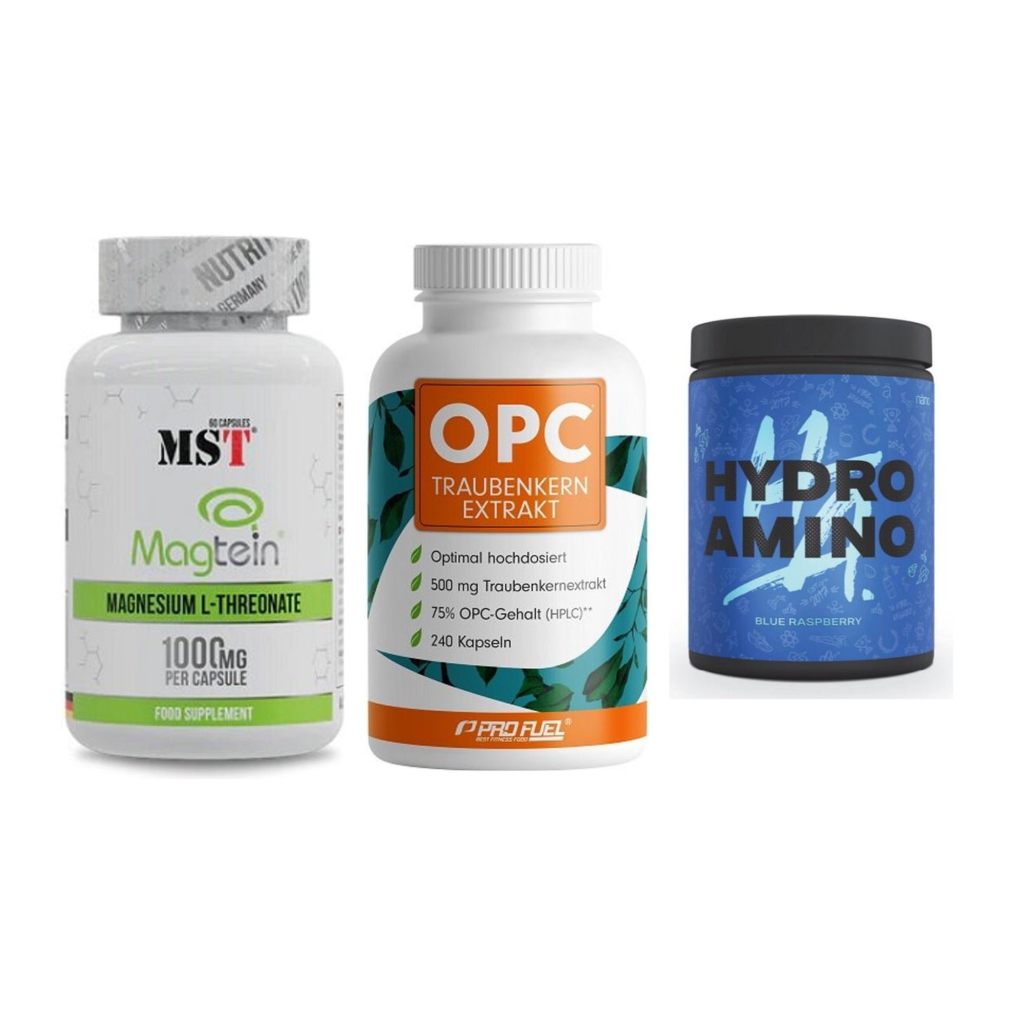 Ausdauer-Set: MST Magnesium + ProFuel OPC + Nanosupps Hydro – alle enthaltenen Artikel