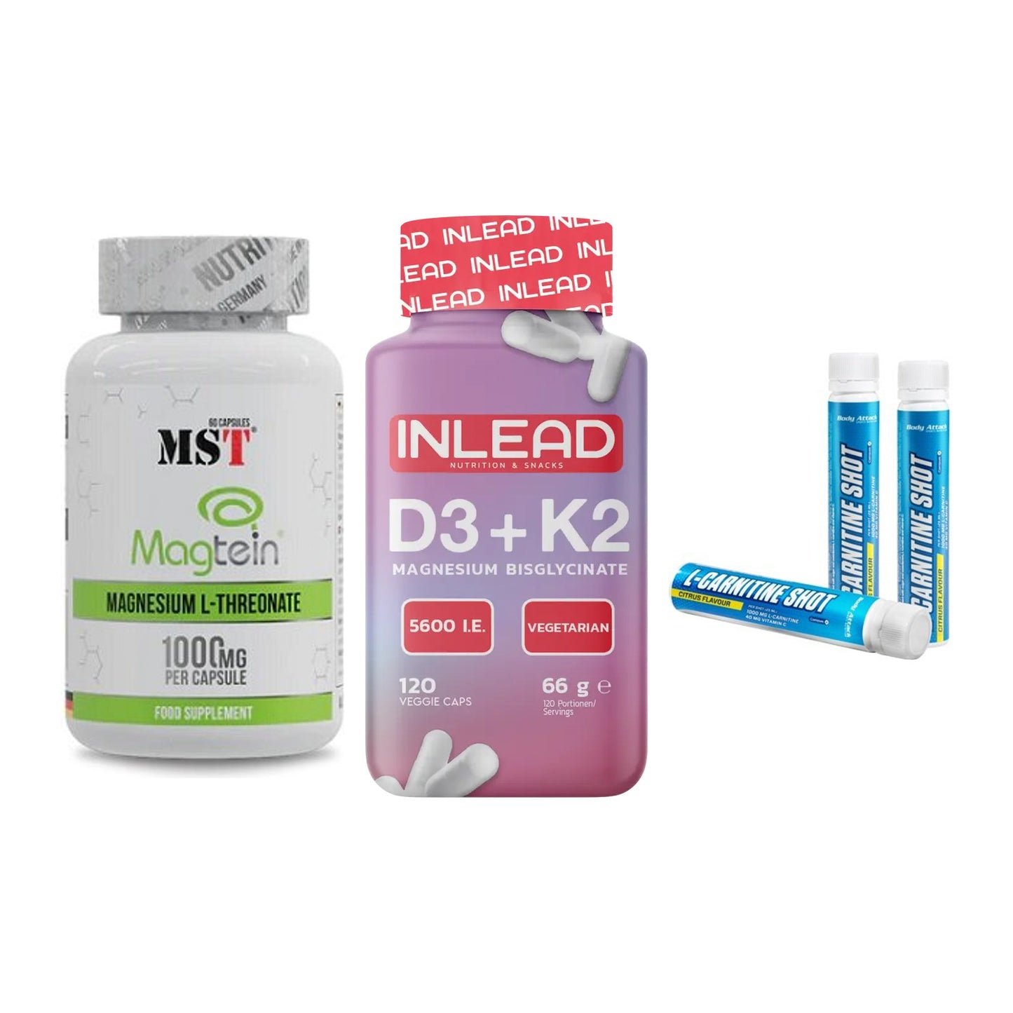 Ausdauer-Set: MST Magnesium + INLEAD Vitamin + Body Attack – alle enthaltenen Artikel