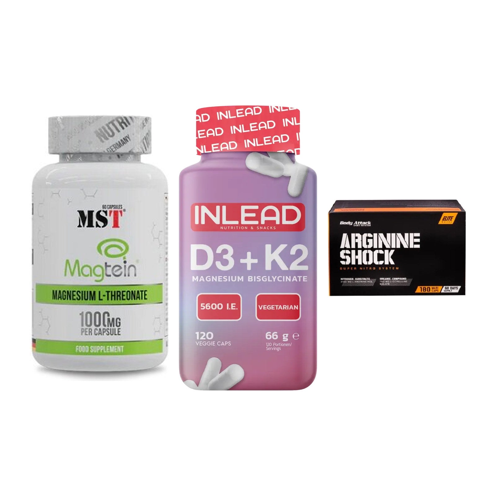 Ausdauer-Set: MST Magnesium + INLEAD Vitamin + Body Attack – alle enthaltenen Artikel