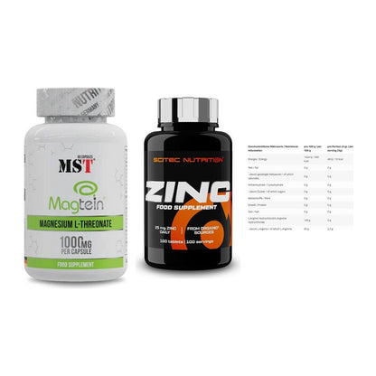 Ausdauer-Set: MST Magnesium + Scitec Zinc + INLEAD L-Arginin – alle enthaltenen Artikel