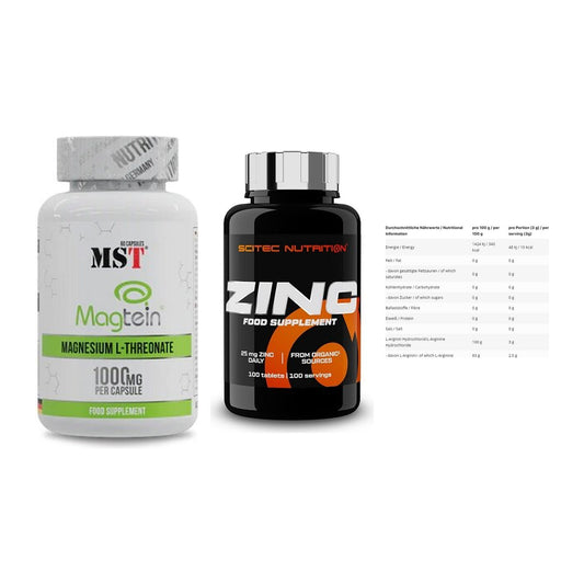 Ausdauer-Set: MST Magnesium + Scitec Zinc + INLEAD L-Arginin – alle enthaltenen Artikel
