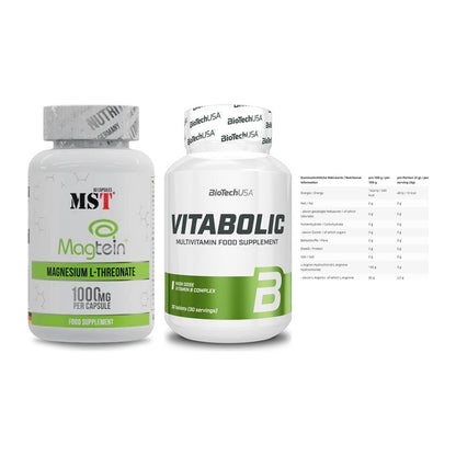 Ausdauer-Set: MST Magnesium + BioTech Vitaboli + INLEAD L-Arginin – alle enthaltenen Artikel