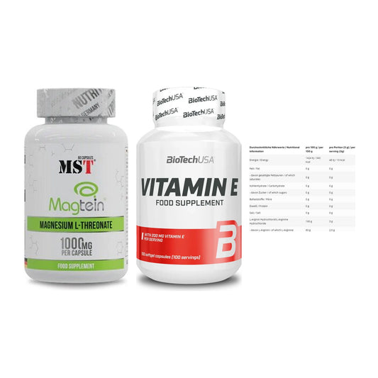 Ausdauer-Set: MST Magnesium + BioTech Vitamin + INLEAD L-Arginin – alle enthaltenen Artikel