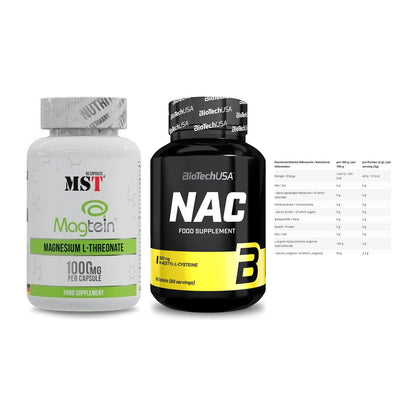 Ausdauer-Set: MST Magnesium + BioTech NAC + INLEAD L-Arginin – alle enthaltenen Artikel