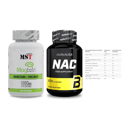 Ausdauer-Set: MST Magnesium + BioTech NAC + INLEAD L-Arginin – alle enthaltenen Artikel