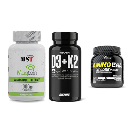 Ausdauer-Set: MST Magnesium + Big Zone Vitamin + Olimp Amino EAA – alle enthaltenen Artikel