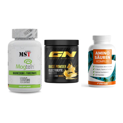 Ausdauer-Set: MST Magnesium + GN Base Powder + ProFuel Aminosäu – alle enthaltenen Artikel