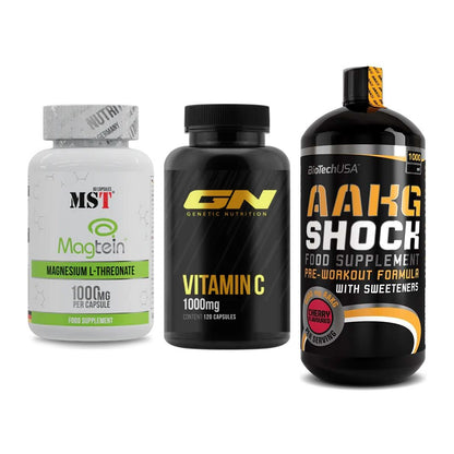 Ausdauer-Set: MST Magnesium + GN Vitamin C + BioTech AAKG – alle enthaltenen Artikel