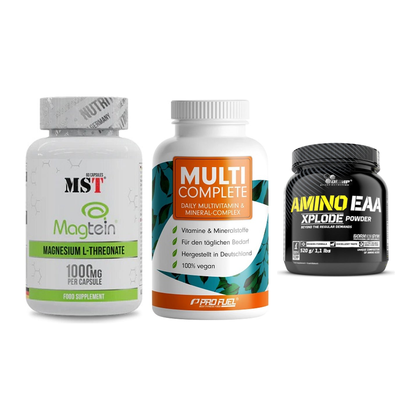 Ausdauer-Set: MST Magnesium + ProFuel MULTI + Olimp Amino EAA – alle enthaltenen Artikel