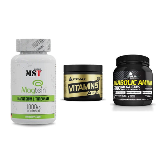 Ausdauer-Set: MST Magnesium + Peak Vitamin A-Z + Olimp Anabolic – alle enthaltenen Artikel