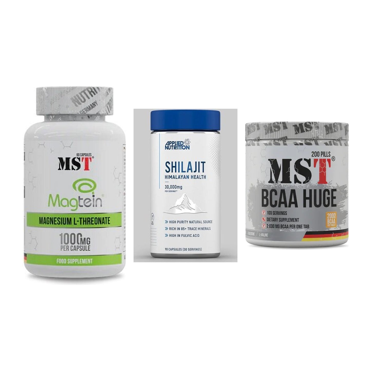 Ausdauer-Set: MST Magnesium + Applied Nutritio + MST BCAA Huge – alle enthaltenen Artikel