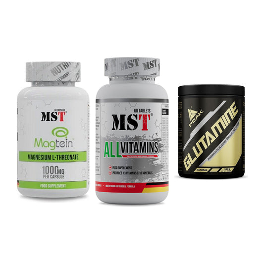 Ausdauer-Set: MST Magnesium + MST All Vitamins + Peak Glutamin – alle enthaltenen Artikel