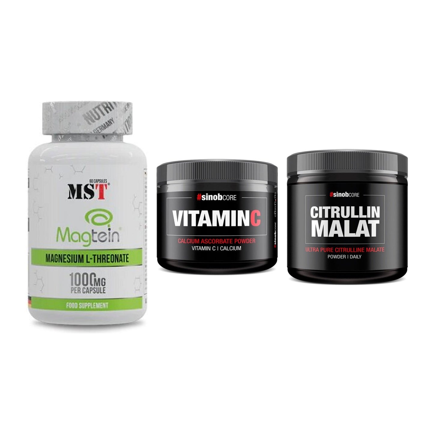 Ausdauer-Set: MST Magnesium + Sinob Vitamin C + Sinob Core – alle enthaltenen Artikel