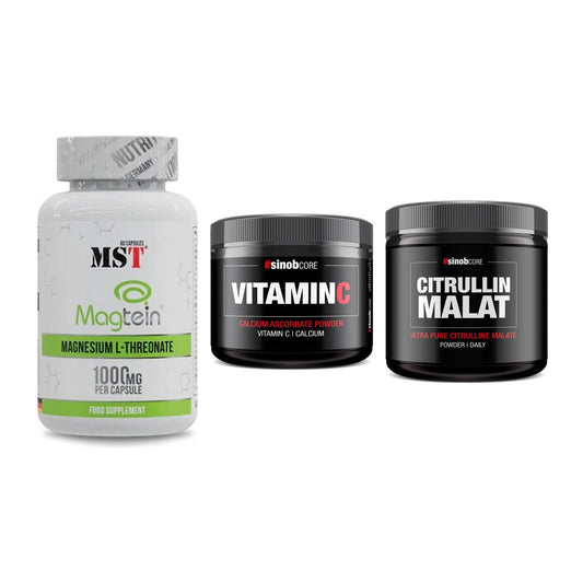 Ausdauer-Set: MST Magnesium + Sinob Vitamin C + Sinob Core – alle enthaltenen Artikel