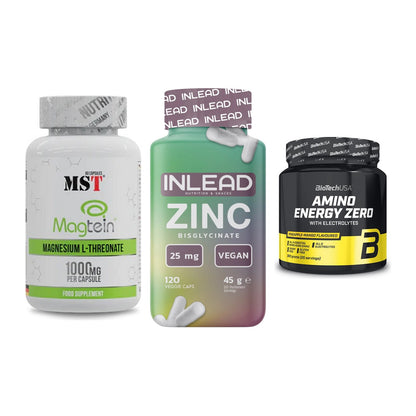 Ausdauer-Set: MST Magnesium + INLEAD Zink + BioTech Amino – alle enthaltenen Artikel