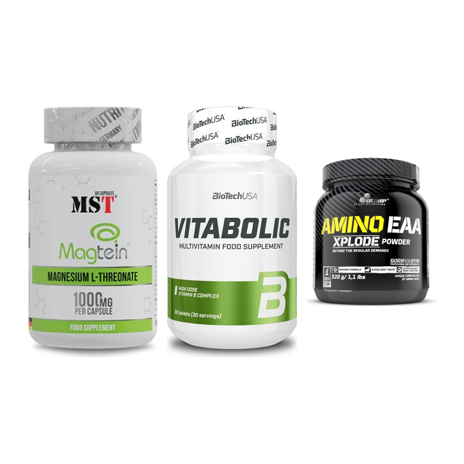 Ausdauer-Set: MST Magnesium + BioTech Vitaboli + Olimp Amino EAA – alle enthaltenen Artikel