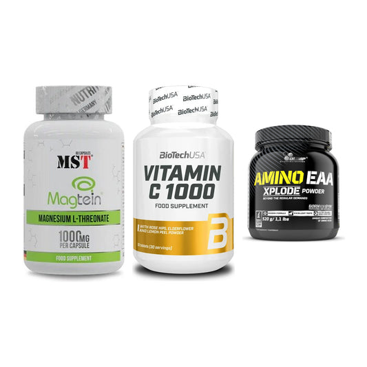 Ausdauer-Set: MST Magnesium + BioTech Vitamin + Olimp Amino EAA – alle enthaltenen Artikel