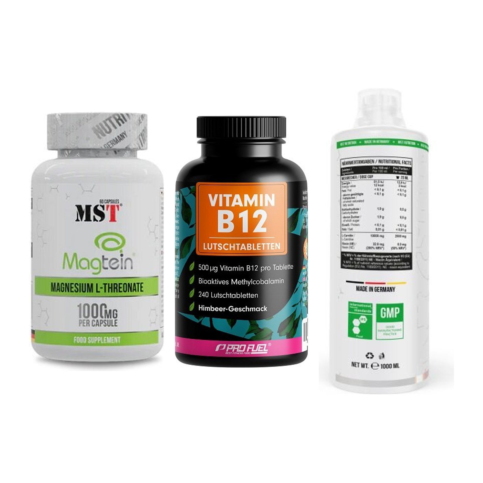 Ausdauer-Set: MST Magnesium + ProFuel Vitamin + MST L-Carnitine – alle enthaltenen Artikel