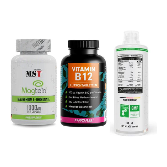 Ausdauer-Set: MST Magnesium + ProFuel Vitamin + MST L-Carnitine – alle enthaltenen Artikel