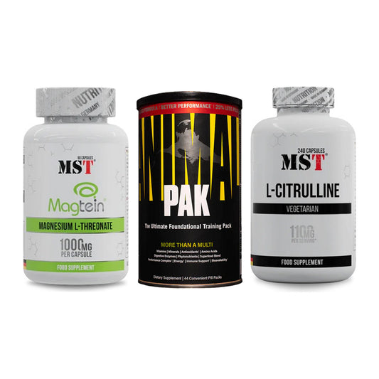 Ausdauer-Set: MST Magnesium + Universal Animal + MST Citrulline – alle enthaltenen Artikel