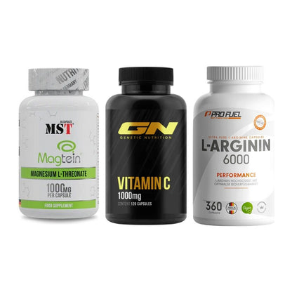 Ausdauer-Set: MST Magnesium + GN Vitamin C + ProFuel L-Argini – alle enthaltenen Artikel