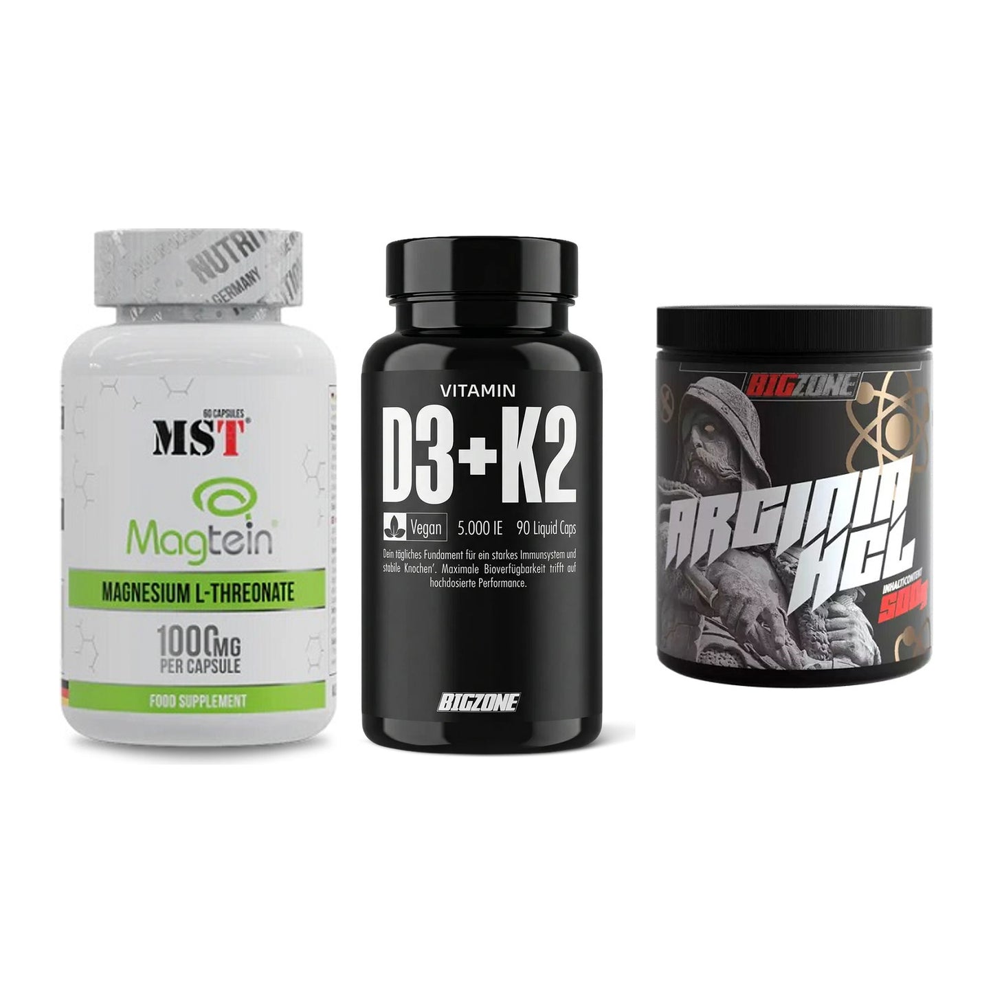 Ausdauer-Set: MST Magnesium + Big Zone Vitamin + Big Zone Arginin – alle enthaltenen Artikel