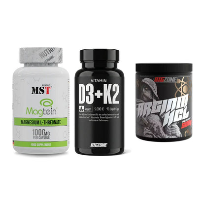 Ausdauer-Set: MST Magnesium + Big Zone Vitamin + Big Zone Arginin – alle enthaltenen Artikel