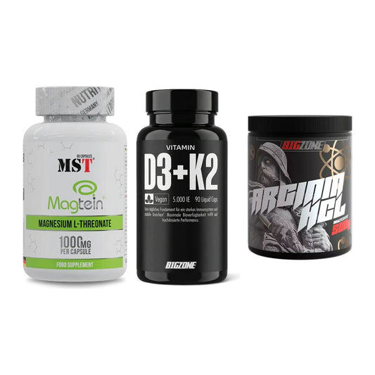 Ausdauer-Set: MST Magnesium + Big Zone Vitamin + Big Zone Arginin – alle enthaltenen Artikel