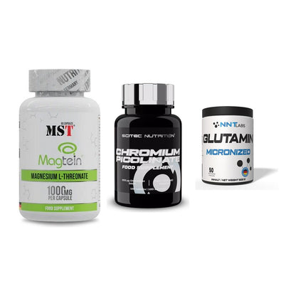 Ausdauer-Set: MST Magnesium + Scitec Chromium + NNT Glutamin – alle enthaltenen Artikel