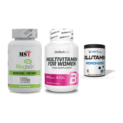 Ausdauer-Set: MST Magnesium + BioTech Multivit + NNT Glutamin – alle enthaltenen Artikel