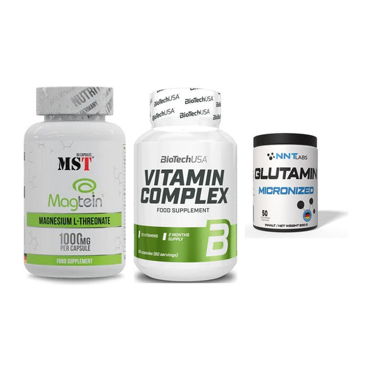 Ausdauer-Set: MST Magnesium + BioTech Vitamin + NNT Glutamin – alle enthaltenen Artikel