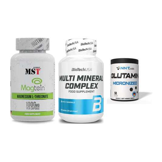 Ausdauer-Set: MST Magnesium + BioTech Multi + NNT Glutamin – alle enthaltenen Artikel