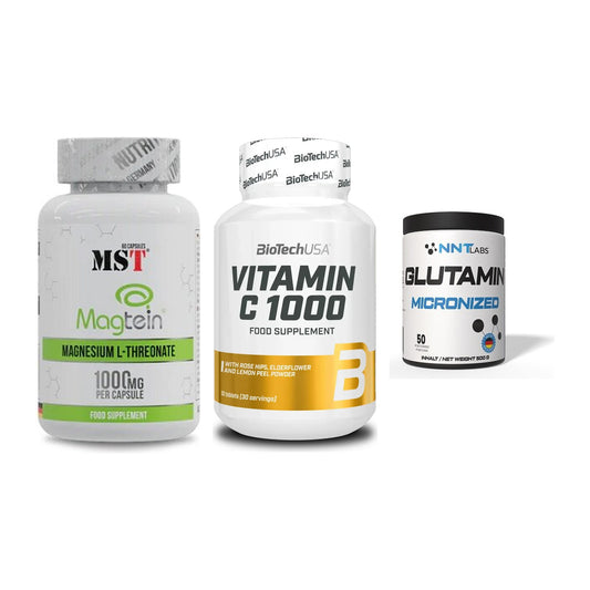 Ausdauer-Set: MST Magnesium + BioTech Vitamin + NNT Glutamin – alle enthaltenen Artikel