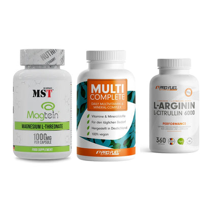 Ausdauer-Set: MST Magnesium + ProFuel MULTI + ProFuel L-Argini – alle enthaltenen Artikel