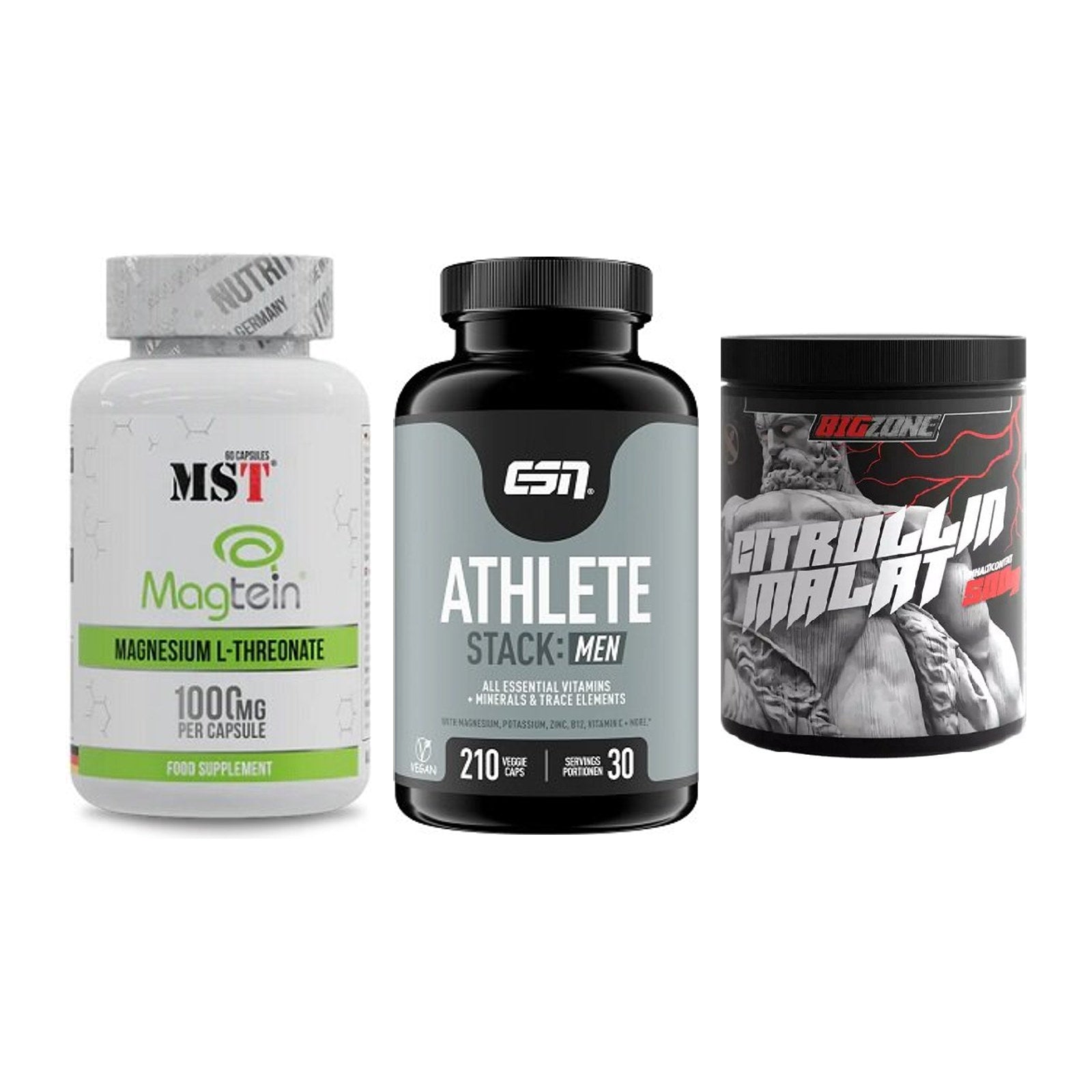 Ausdauer-Set: MST Magnesium + ESN Athlete + Big Zone Citrull – alle enthaltenen Artikel