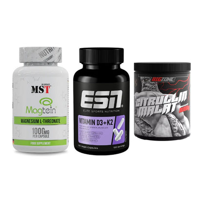 Ausdauer-Set: MST Magnesium + ESN Vitamin D3 + Big Zone Citrull – alle enthaltenen Artikel