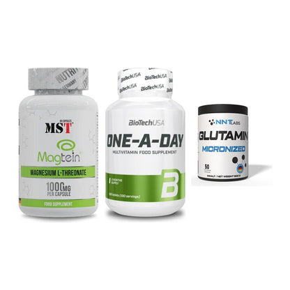 Ausdauer-Set: MST Magnesium + BioTech One A + NNT Glutamin – alle enthaltenen Artikel