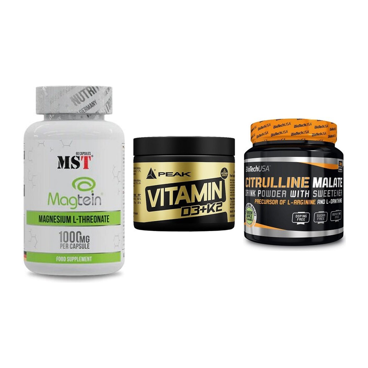 Ausdauer-Set: MST Magnesium + Peak Vitamin + BioTech Citrulli – alle enthaltenen Artikel